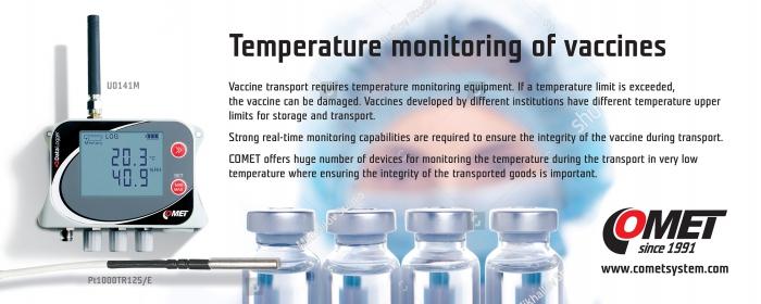 Sistem monitorizare temperatură vaccinuri farmacie COMET U0121G - thumbnail