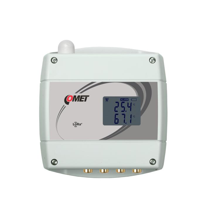 Senzor wireless LoRaWAN COMET W0941E pentru 4 sonde externe Pt1000 cu conector CINCH monitorizare temperatura