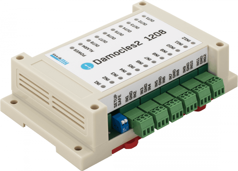 Dispozitiv Ethernet I/O Industrial cu 12 Intrări Digitale și 8 Ieșiri Damocles2 1208 - HW group