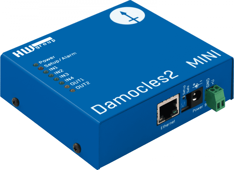 Dispozitiv Ethernet I/O Compact cu 4 Intrări Digitale și 2 Relee Damocles2 MINI - HW group