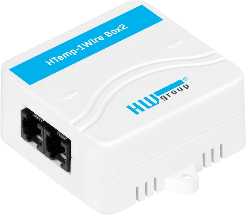 Senzor de Temperatură și Umiditate pentru Montaj pe Perete cu Conectori RJ11 HTemp-1Wire Box2 - HW group