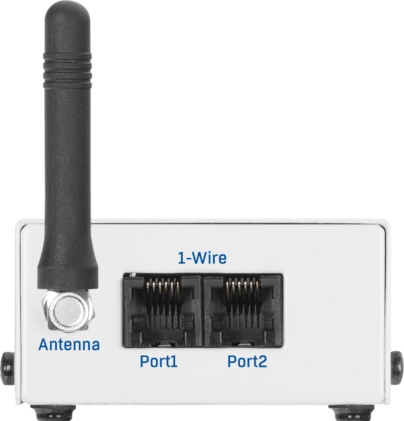 NB-2x1Wire vedere laterală stânga - dispozitiv IoT NarrowBand temperatură umiditate - thumbnail