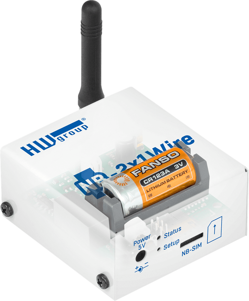 NB-2x1Wire cu baterie internă Li-MnO2 - autonomie 3 ani monitorizare NB-IoT - thumbnail