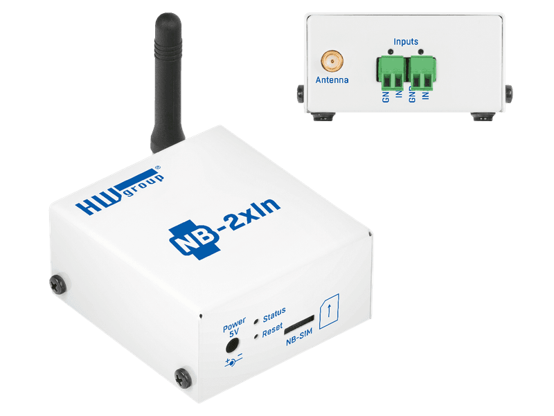 NB-2xIn - dispozitiv NB-IoT 2 intrări digitale detectoare fum gaz ușă - thumbnail