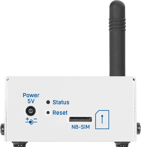 NB-2xIn vedere laterală dreapta - conectori contact uscat detectoare NB-IoT - thumbnail