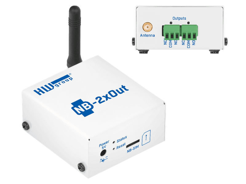NB-2xOut - dispozitiv NB-IoT 2 ieșiri releu bistabil control la distanță - thumbnail