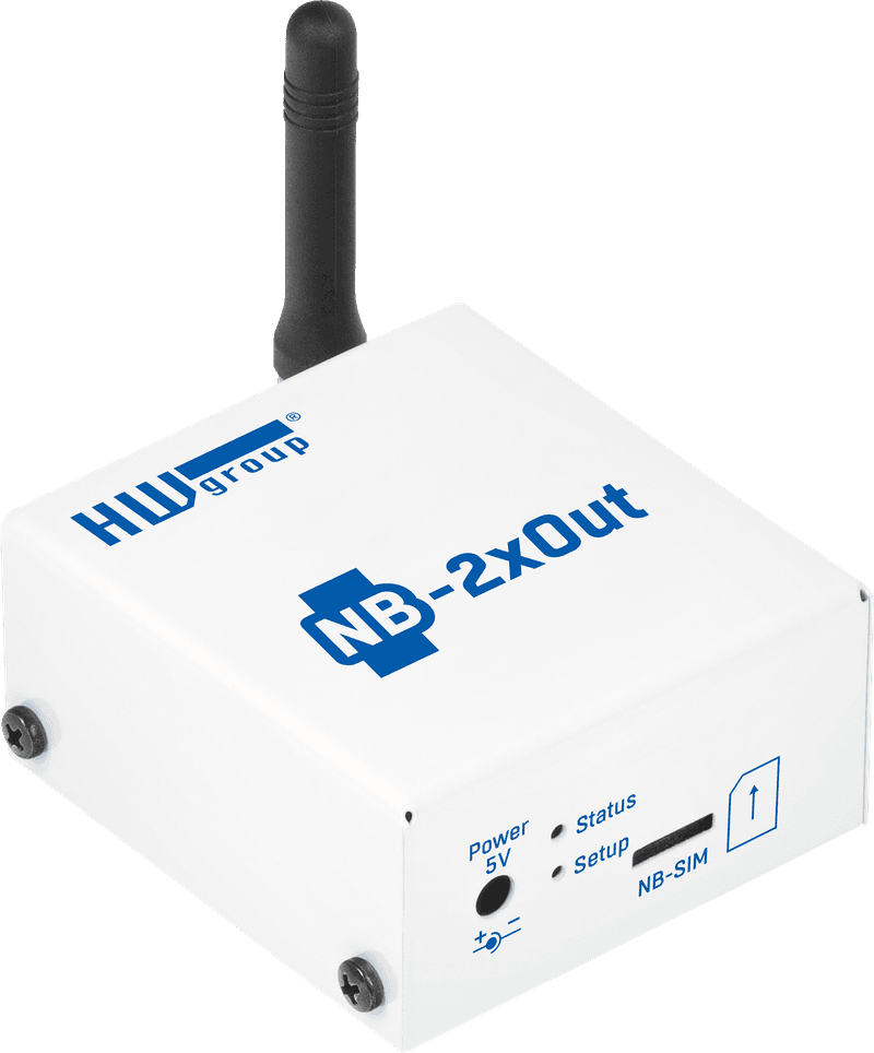 NB-2xOut - control 2 relee la distanță prin NarrowBand IoT