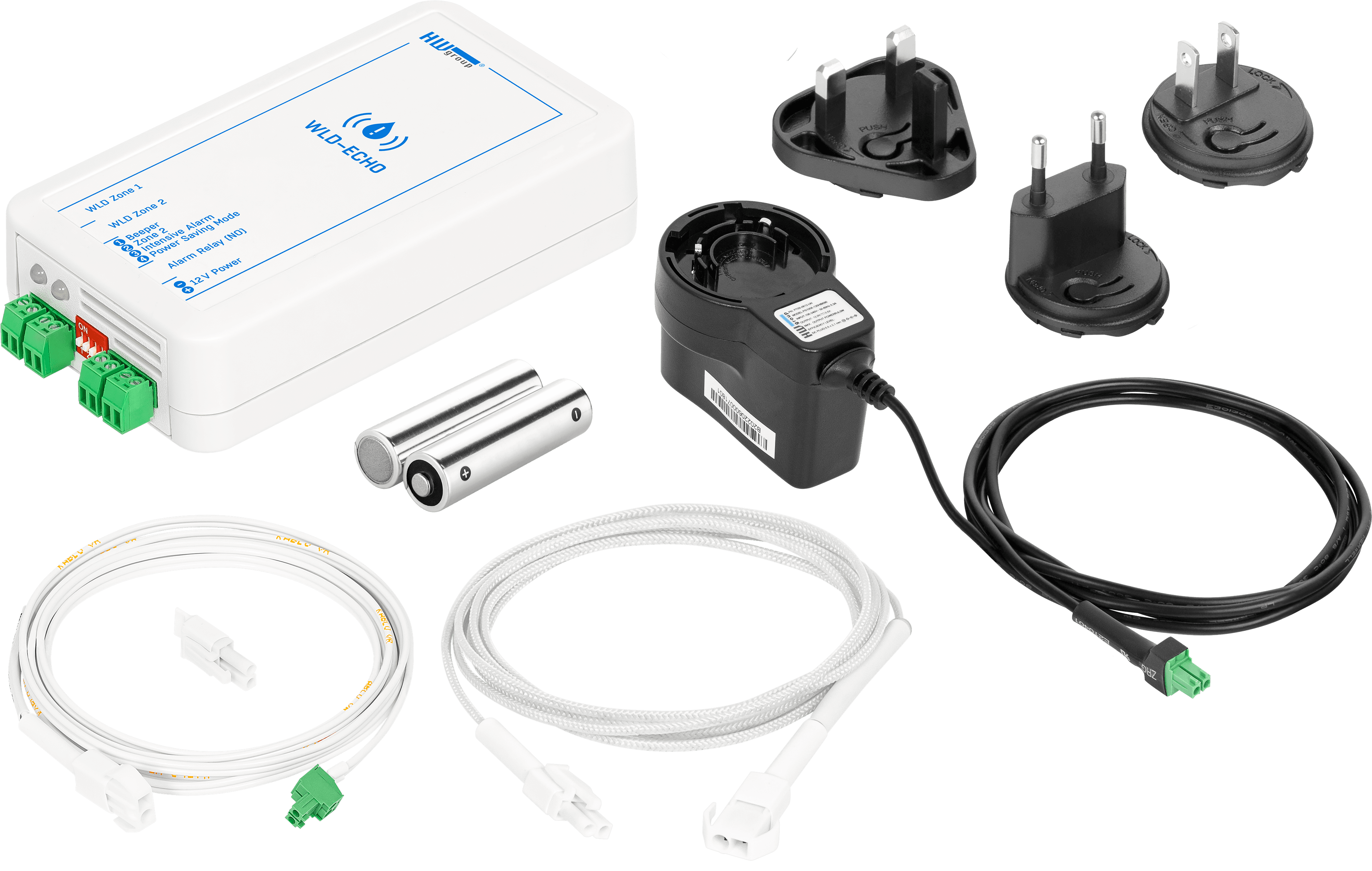 WLD-ECHO set complet - detector scurgeri apă cu cablu senzor WLD și baterii AA - thumbnail