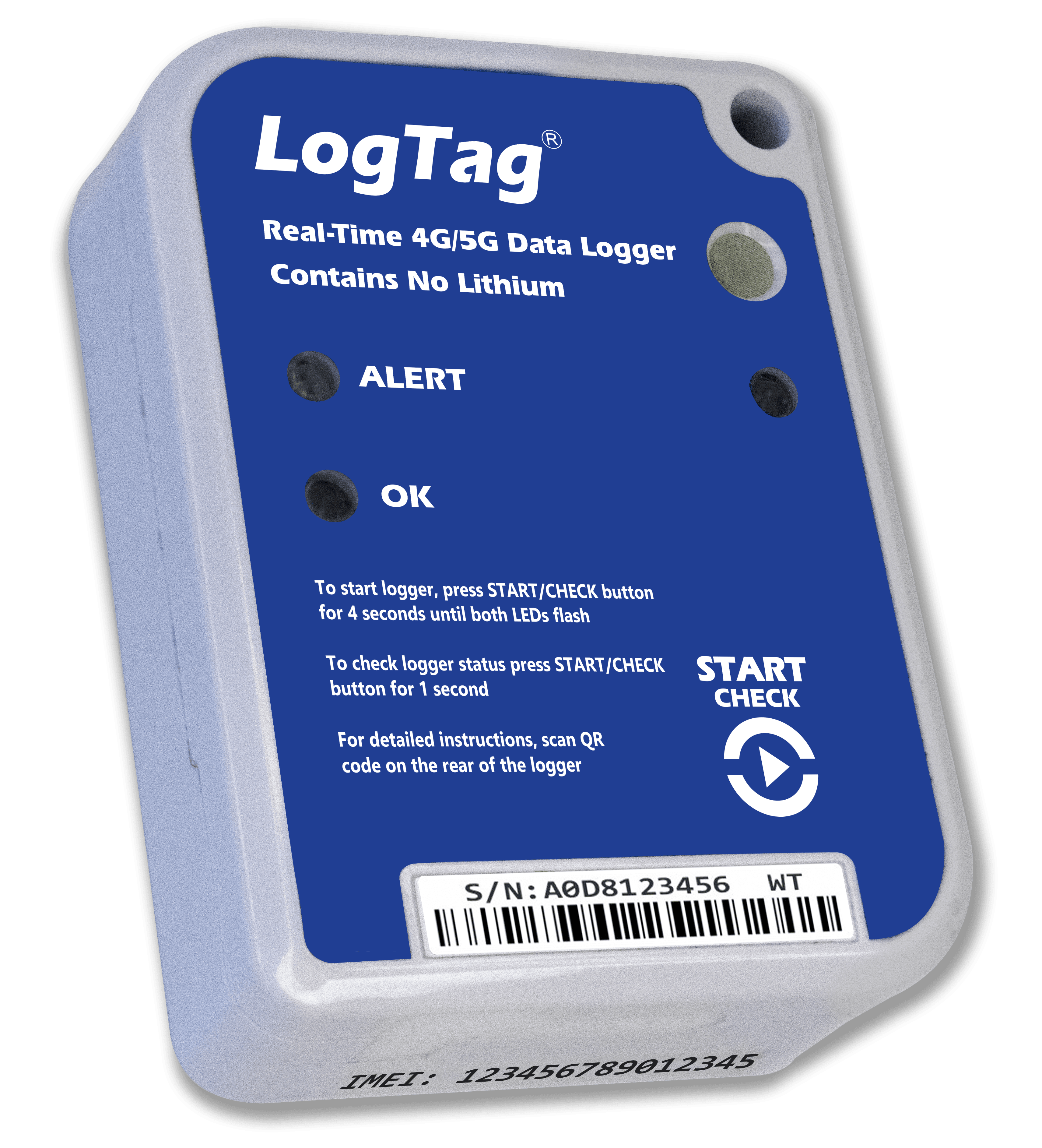 Înregistrator (Data Logger) GPS de Unică Folosință cu 5 Senzori și Conectivitate 4G/5G LT5GEO-S - LogTag