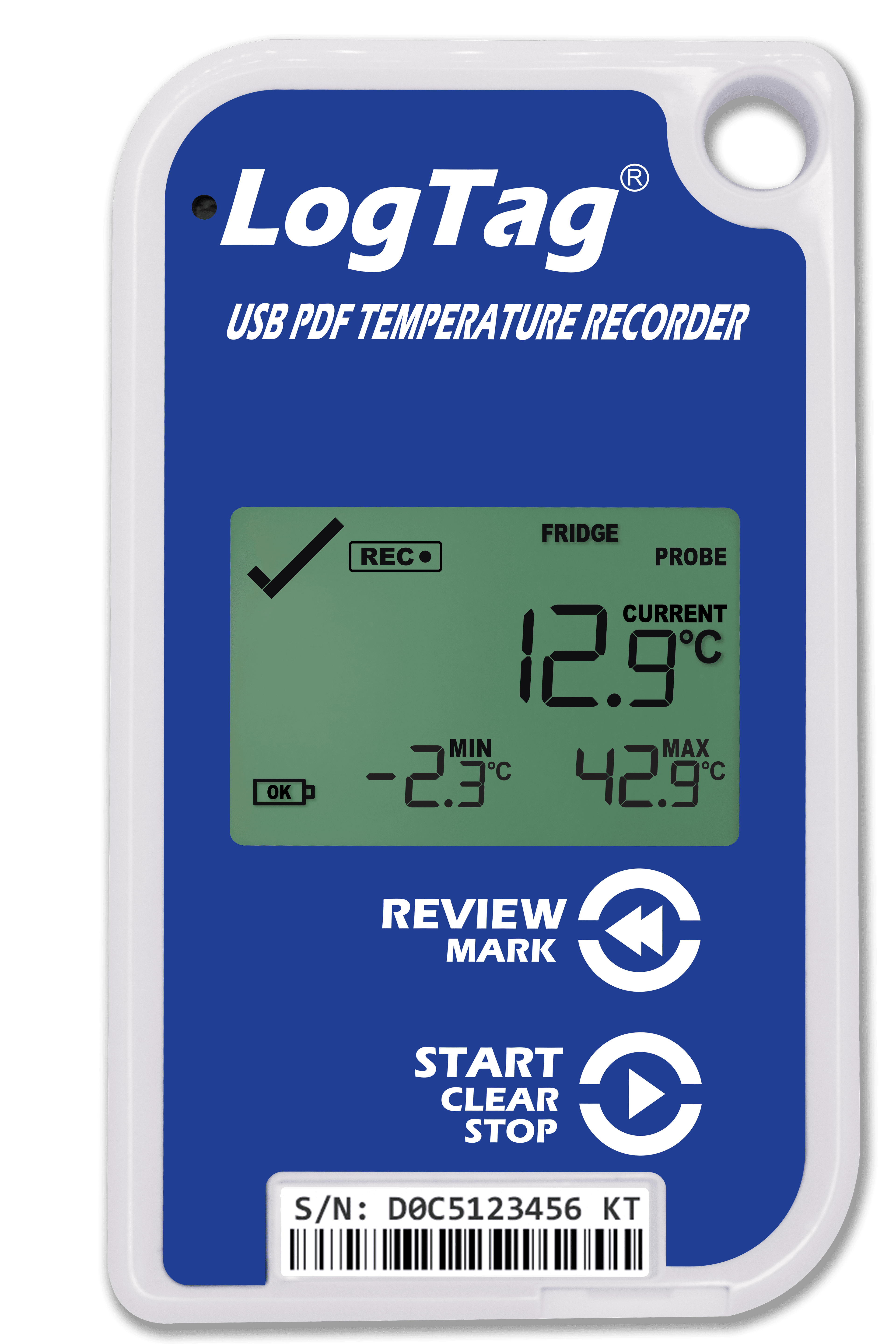 Înregistrator (Data Logger) Temperatură cu Afișaj LCD și Sondă Externă TRED30-16CP - thumbnail 2