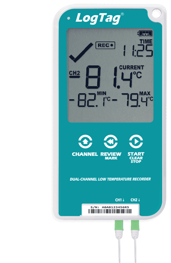 Înregistrator (Data Logger) Temperatură Ultra-Scăzută pentru Vaccinuri cu Rezumat 30 Zile UTREL30-16 - LogTag