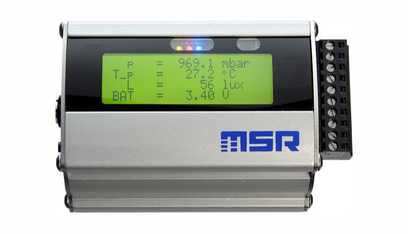 Înregistrator (Data Logger) Temperatură, Umiditate, Presiune, Accelerație și Lumină, cu Afișaj MSR255 - MSR Electronics