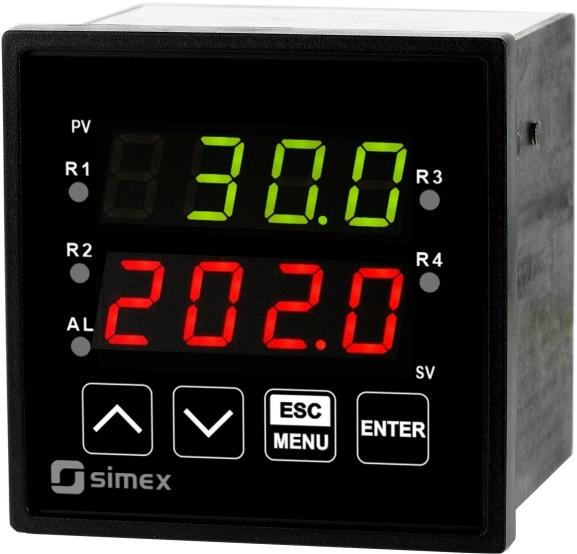 Controler PID cu Auto-Reglare și Fuzzy Logic - Intrare Universală, Display LED Dual PUR-44D - Simex