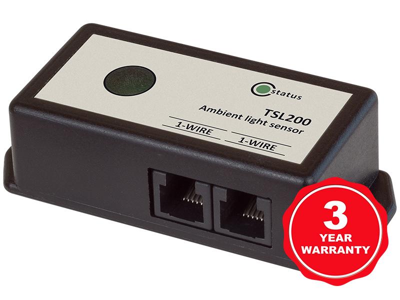 Senzor de lumină ambientală 1-Wire cu interval până la 83000 lux și protecție IP30 TSL200 - Teracom