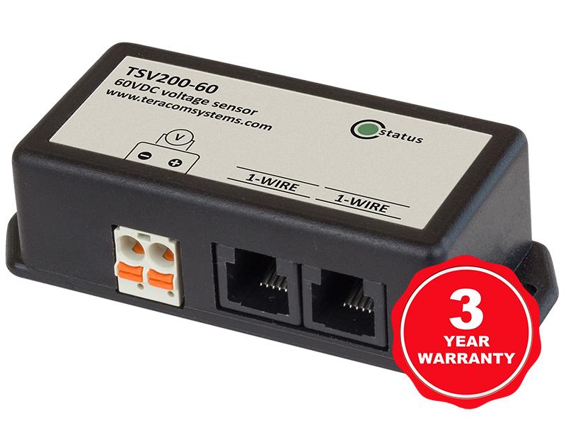 Senzor de tensiune 1-Wire izolat galvanic cu interval 0 la 60VDC și protecție IP30 TSV200-60i - Teracom
