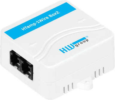 Senzor de Temperatură și Umiditate pentru Montaj pe Perete cu Conectori RJ11 HTemp-1Wire Box2 - HW group